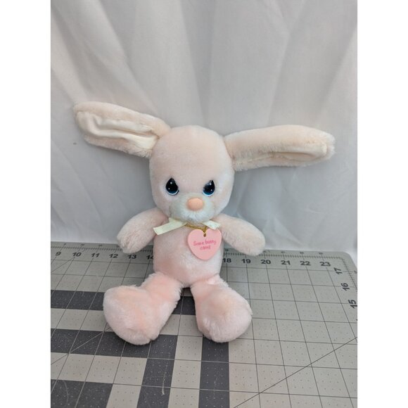 Precious Moments Pink Snowball Rabbit Plush Bunny 10 Inch Applause 1986 Stuffed - Picture 1 of 14